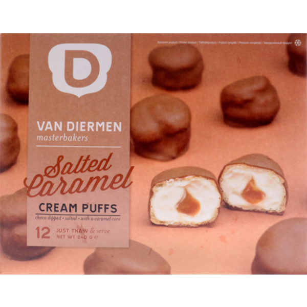 Van Diermen Cream Puffs Salted Caramel 240G