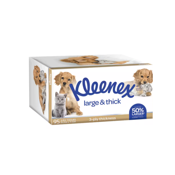 Kleenex Large & Thick Facial Tissues 3ply 95pk