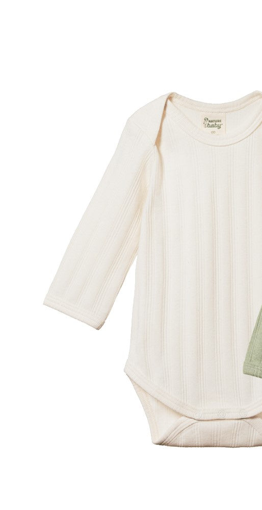 Nature Baby Derby L/S Body Suit . Natural