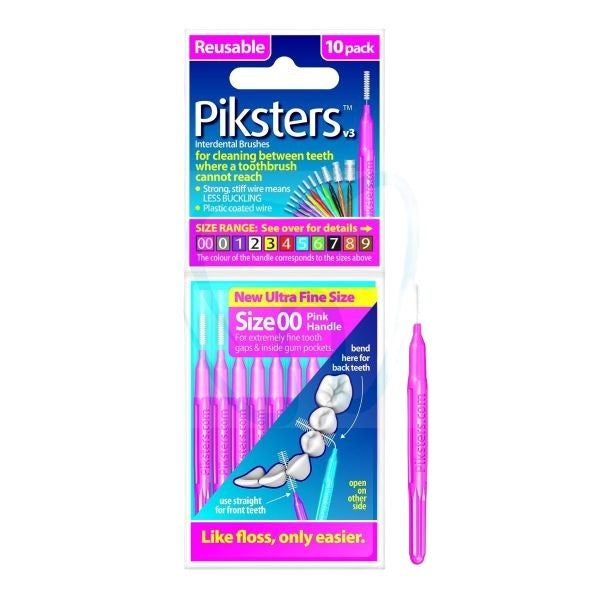 Piksters Interdental Brushes Pink Size 00 10pk