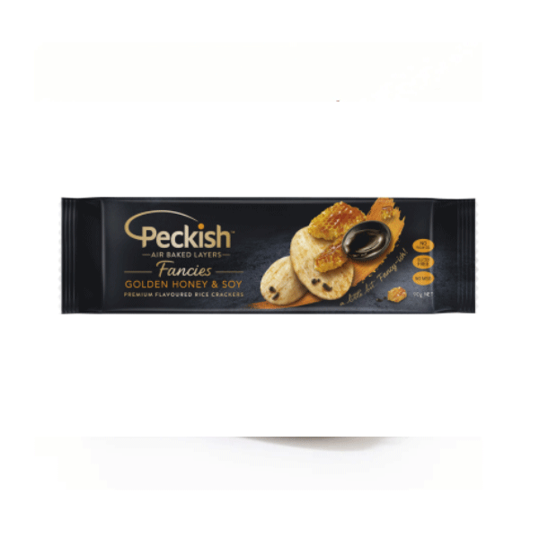 Peckish Fancies Golden Honey & Soy Rice Crackers 90g