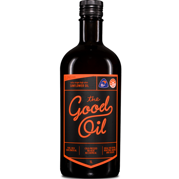 The Good Oil Cold Pressed Extra Virgin High Oleic Sunflower Oil 1L