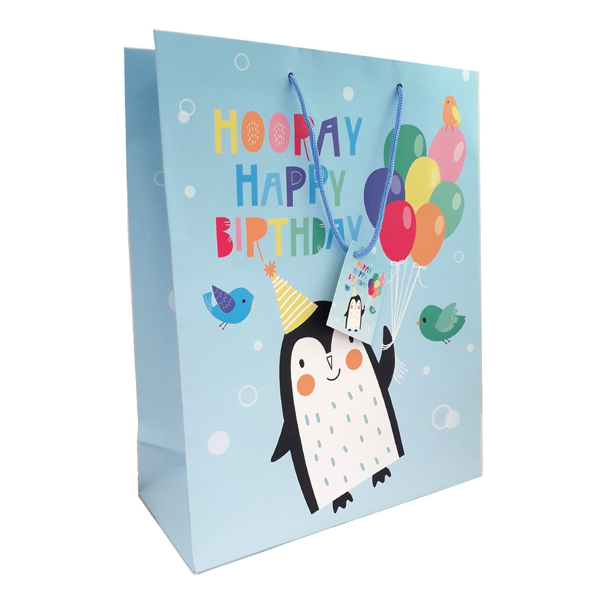 Paper Gift Bag Happy Birthday Penguin