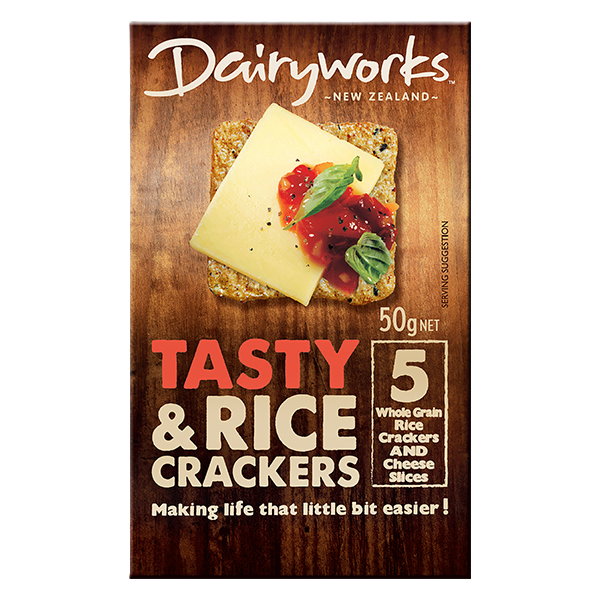 Dairyworks Tasty Cheese & Rice Crackers 50g