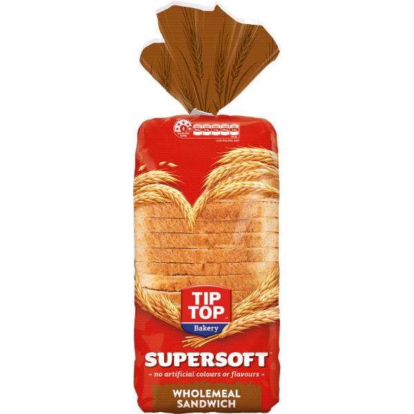 Tip Top Sandwich Bread Supersoft Wholemeal 700g