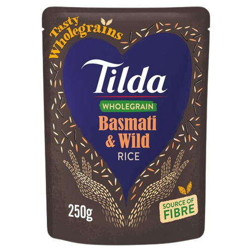 Tilda Brown & Wild Wholegrain Steamed Basmati Rice 250g