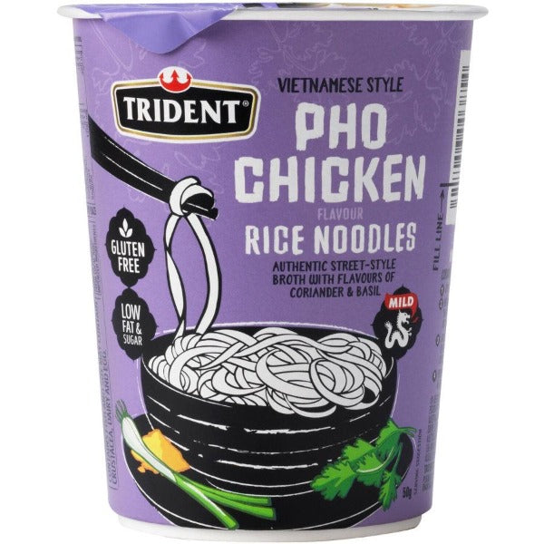 Trident Pho Chicken Flavour Rice Noodles 12X50G