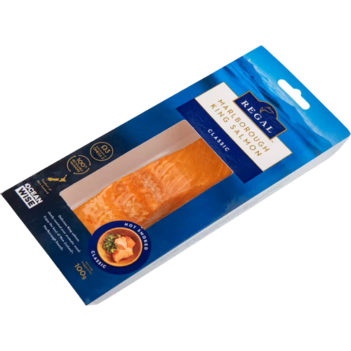 Regal Hot Smoked Salmon Portion Skin-On, Bone-Out 100g - Natural