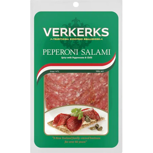 Verkerks Pepperoni Salami Sliced 100g