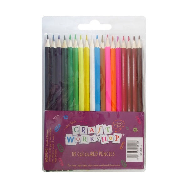 Craft Workshop Coloured Pencils 18pk