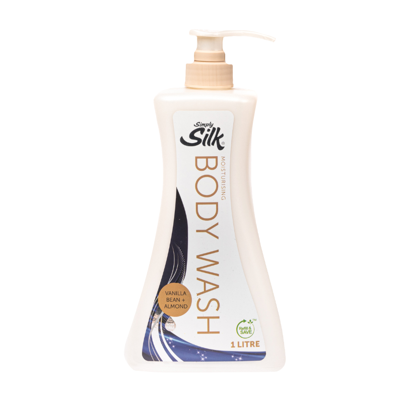 Simply Silk Vanilla & Almond Body Wash Indulgence 1L