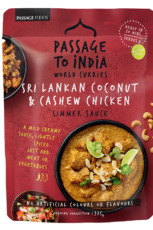 Passage To Sri Lanka Coconut Cashew Chicken Simmer Sauce 375g