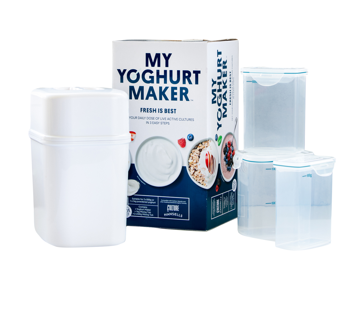 Hansells Yoghurt Maker & 3 Tubs