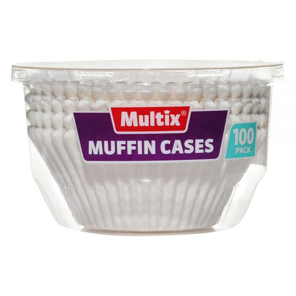 Multix Muffin Cases White 100pk