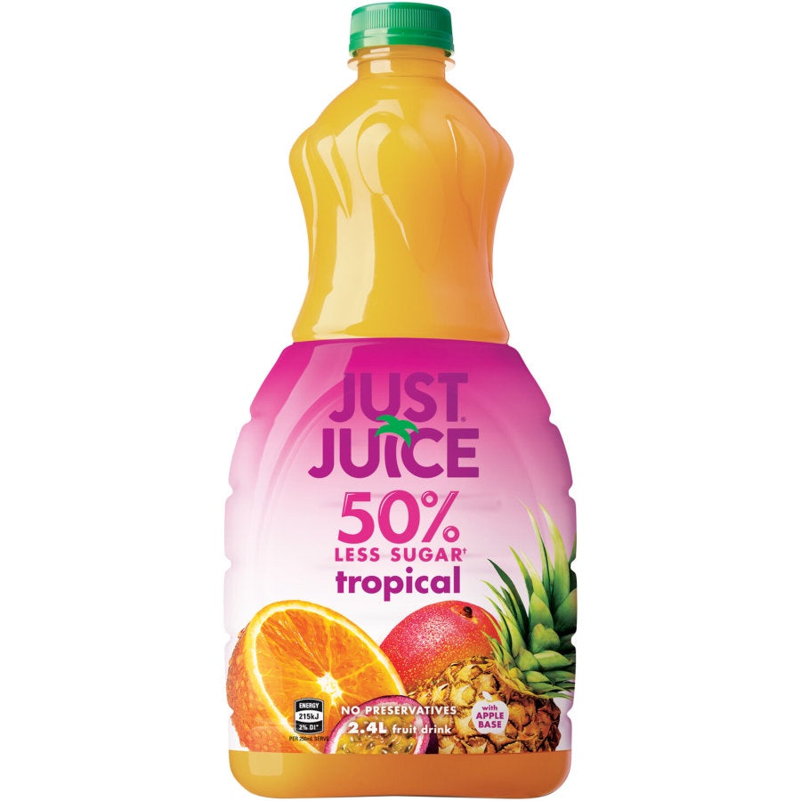 Just Juice 50% Less Sugar Tropical 2.4L