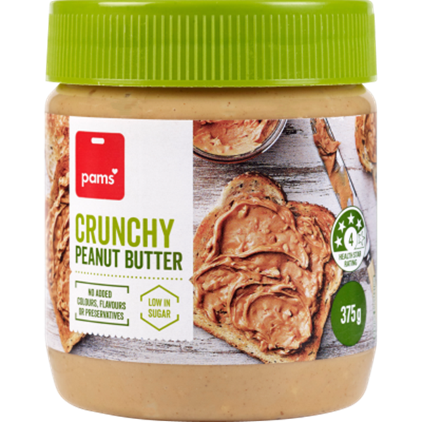 Pams Crunchy Peanut Butter 375g
