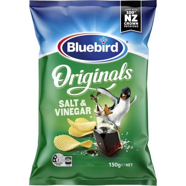 Bluebird Original Cut Salt & Vinegar Chips 150g