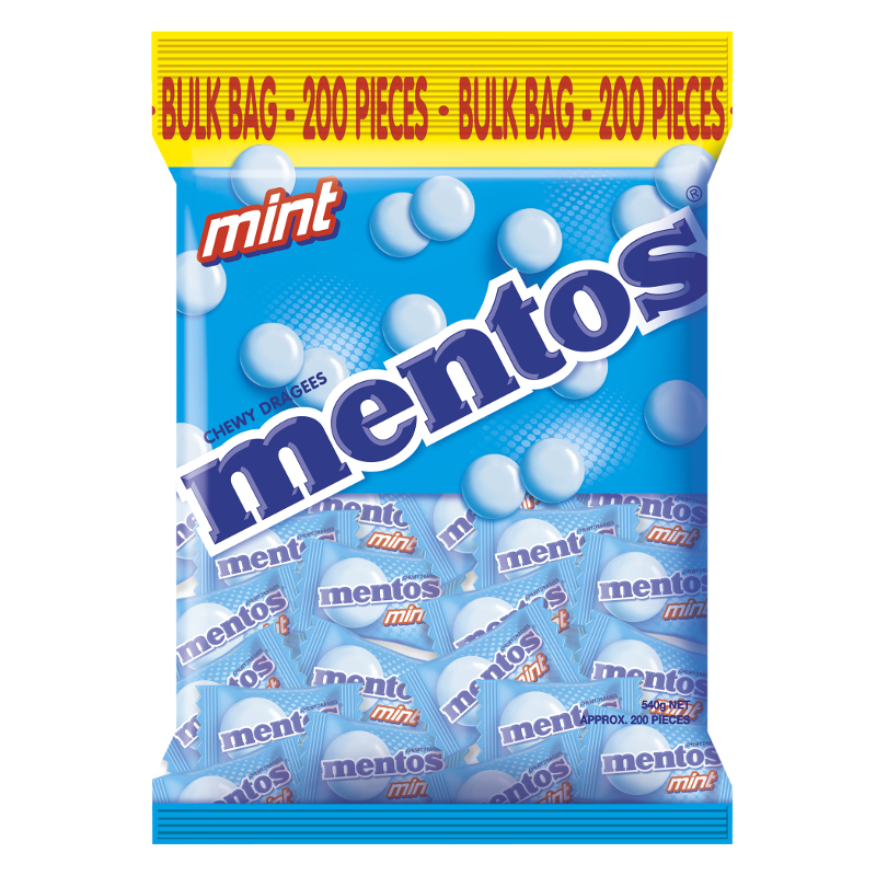 Mentos Mint Bag 200pk 540g