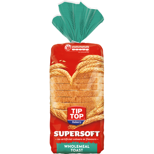 Tip Top Toast Bread Supersoft Wholemeal 700g