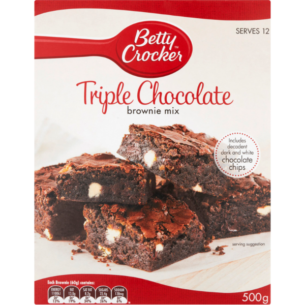 Betty Crocker Brownie Mix Triple Chocolate 500g