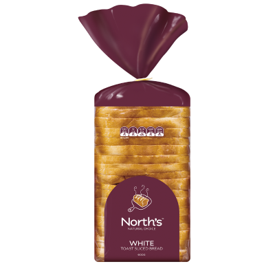Norths White Toast Bread 600g