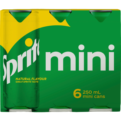 Sprite Lemon Lime Soft Drink Mini Cans 250ml x 6pk