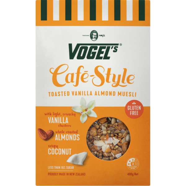 Vogels Cafe Style Toasted Vanilla & Almond Muesli 400g