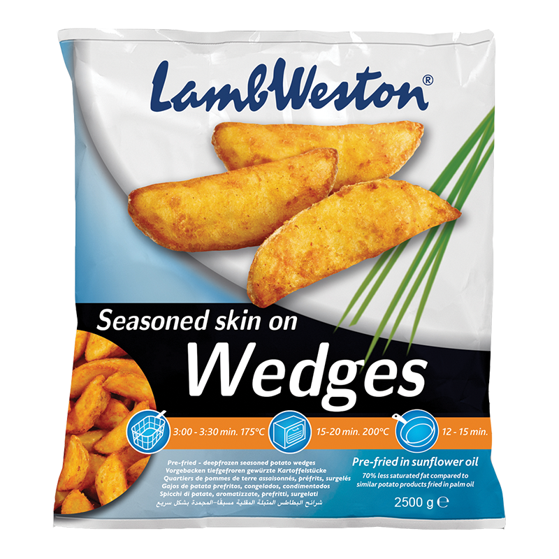 Lamb Weston Frozen Seasoned Skin On Potato Wedges 2.5kg