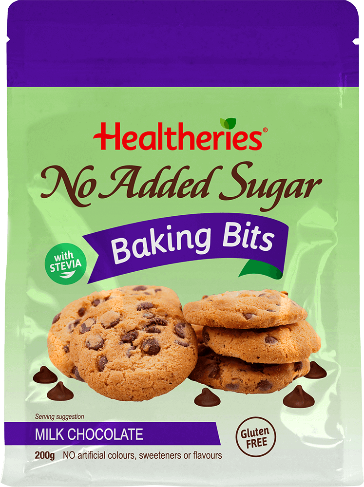 Healtheries No Added Sugar Milk Chocolate Baking Bits 200g