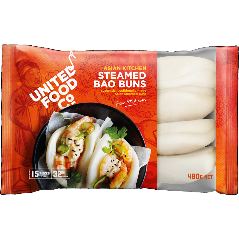 United Food Co Steamed Bao Buns 32g 15pk