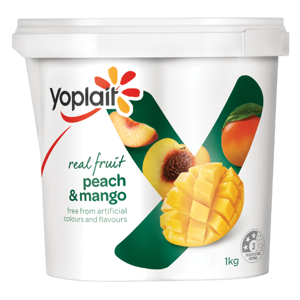 Yoplait Real Fruit Peach & Mango Yoghurt 1kg