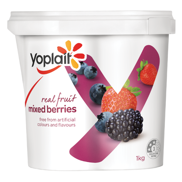 Yoplait Real Fruit Mixed Berries Yoghurt 1kg