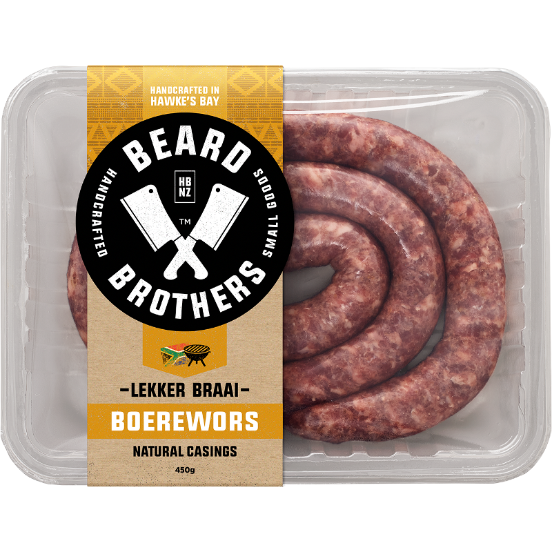 Beard Brothers Beef Boerewors Sausage 450g