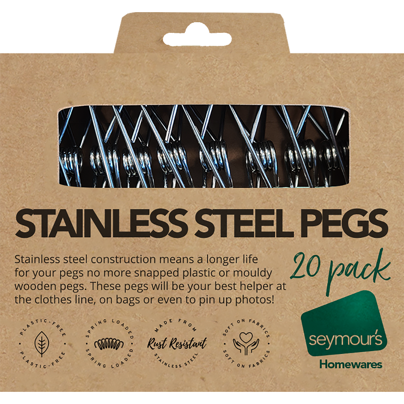 Seymours Stainless Steel Pegs 20pk