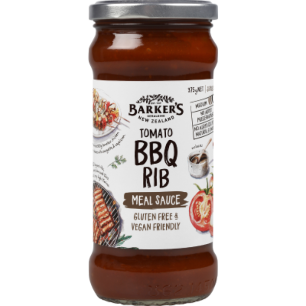 Barkers Tomato BBQ Rib Meal Sauce 375g