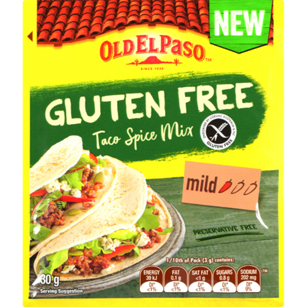 Old El Paso Gluten Free Mild Taco Spice Mix 30g
