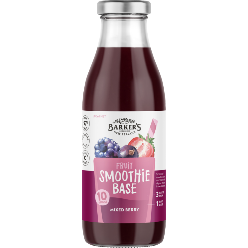 Barkers Smoothie Base Mixed Berry 500ml
