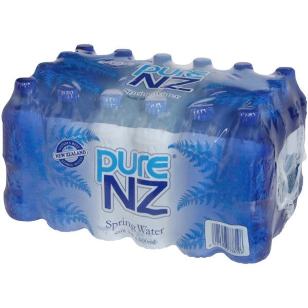 Pure NZ Bottled Spring Water 600ml 24pk