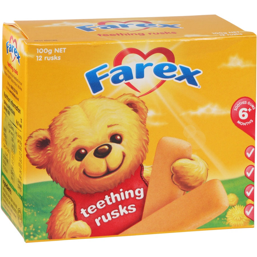 Farex Teething Rusks From 6 Months 100g