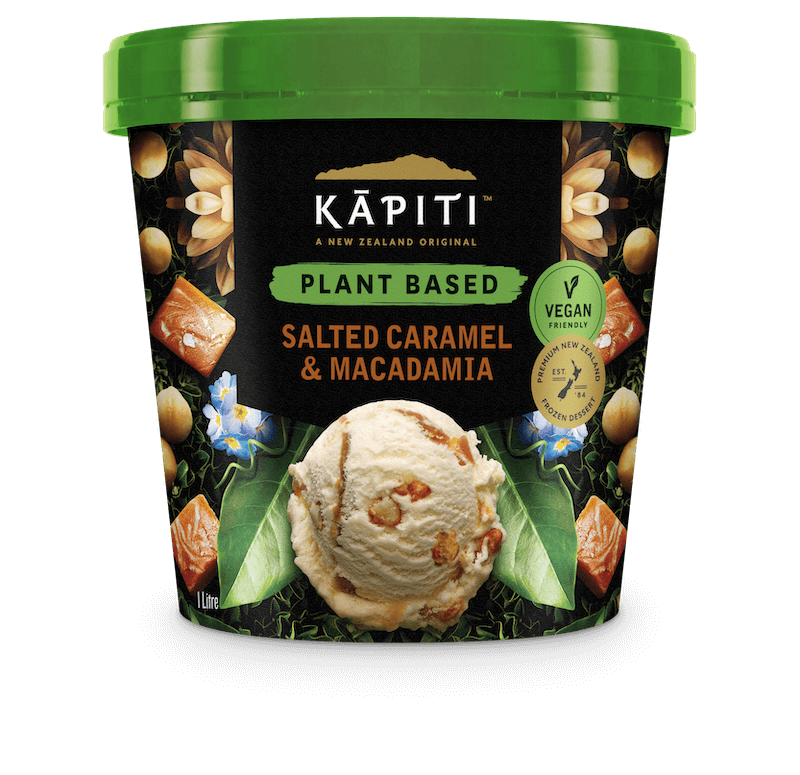Kapiti Plant Based Salted Caramel & Macadamia Ice Cream 1L