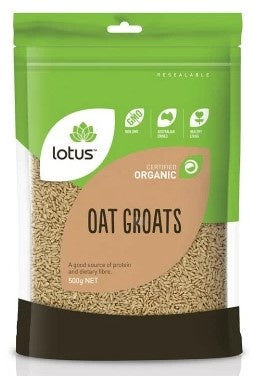 Lotus Certified Organic Oat Groats 500gm