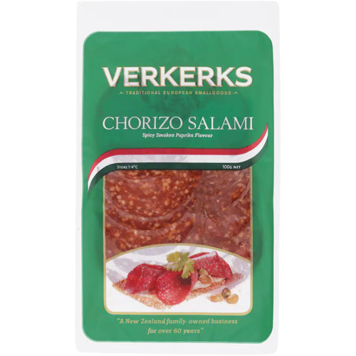 Verkerks Sliced Salami Chorizo 100g