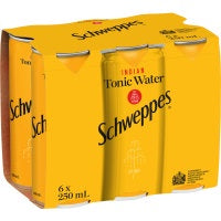 Schweppes Indian Tonic Water Cans 6pk x 250ml
