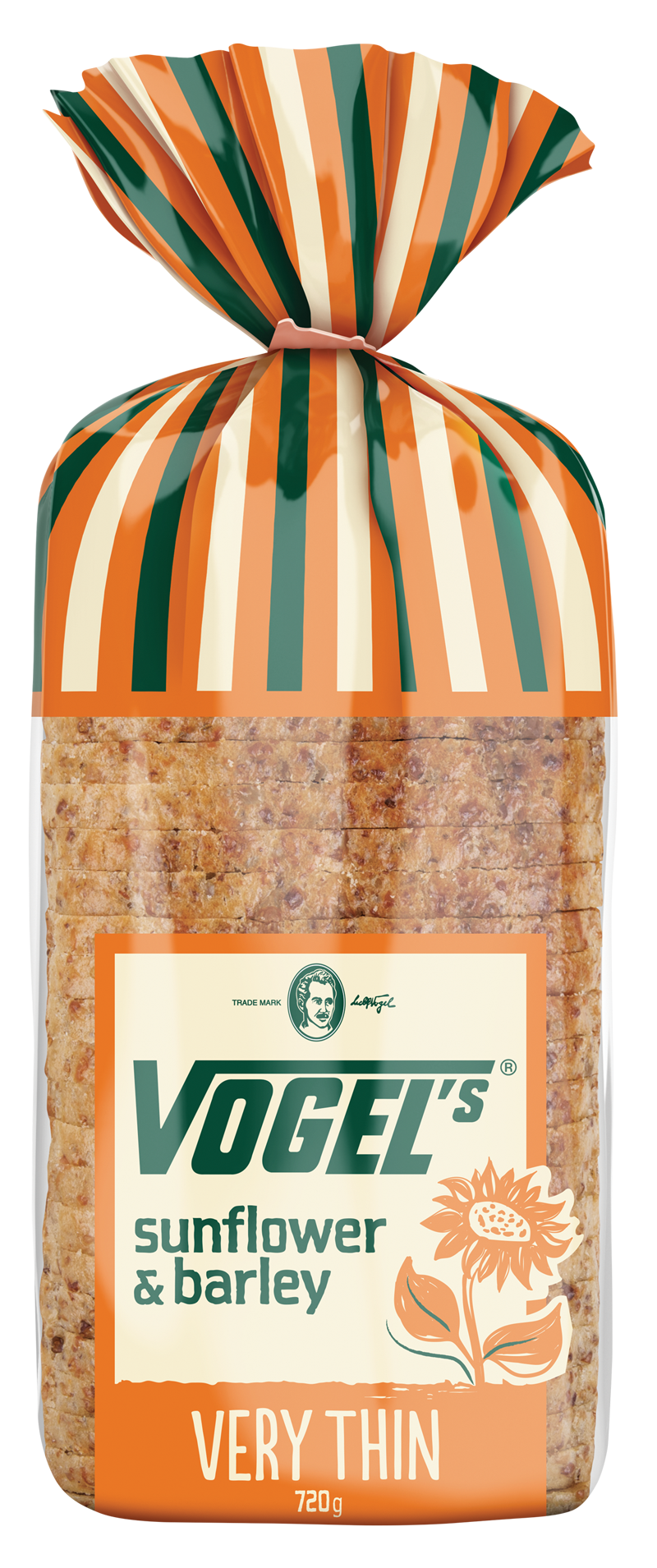 Vogels Sunflower & Barley Very Thin Bread 720g