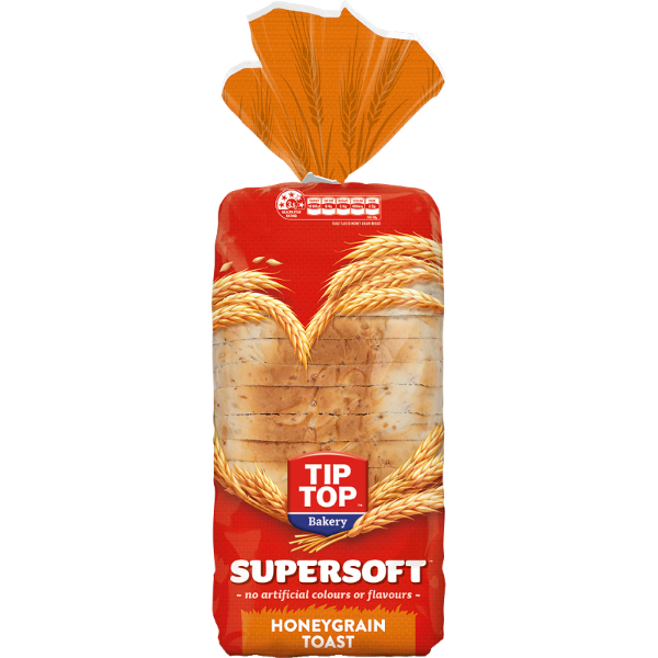 Tip Top Supersoft Honeygrain Toast  Bread 700g