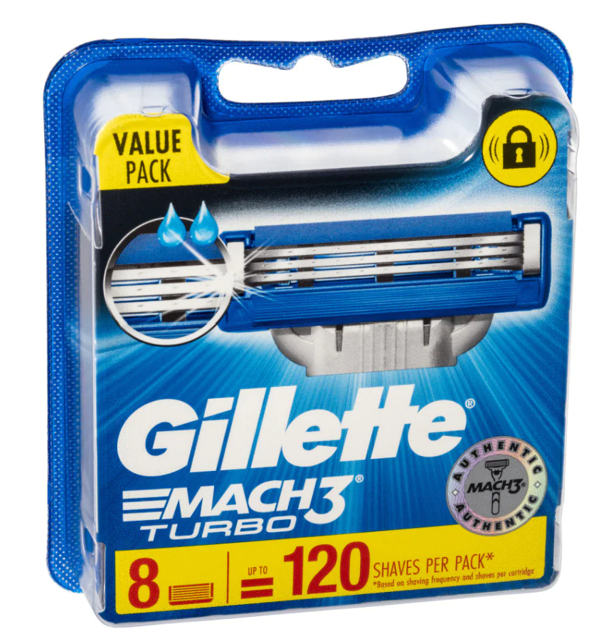 Gillette Mach3 Cartridge Shaver Blades 8pk