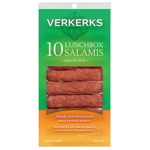Verkerks Mild Dutch Lunchbox Salamis 10pk 100g
