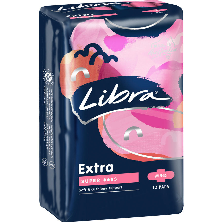 Libra Extra Pads Super With Wings 12pk