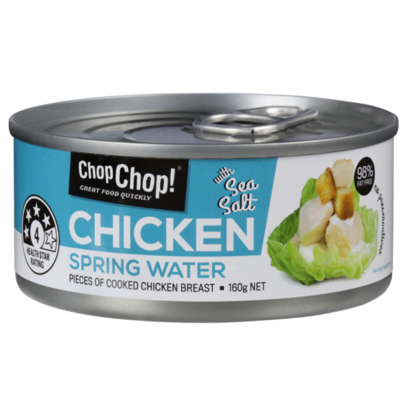 Chop Chop Chicken Chunks Springwater & Sea Salt 160g