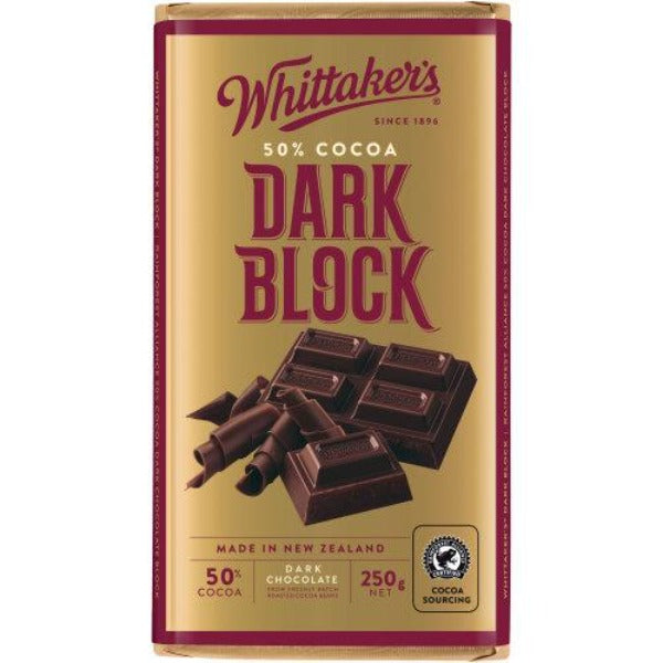 Whittakers 50% Dark Chocolate Block 250g